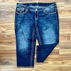 Silver Crop Jeans